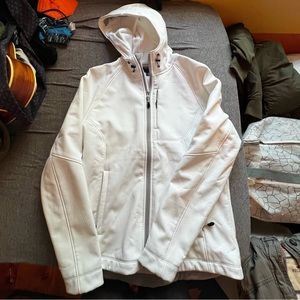 White Kirkland zip up jacket shell - size m